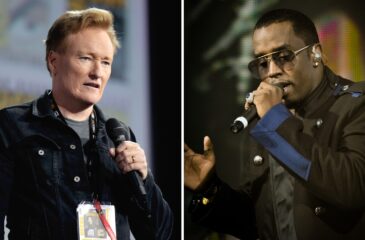 Conan O'Brien ja Sean "Diddy" Combs. Diddy vitsailee naisista Conan O’Brienin haastattelussa.