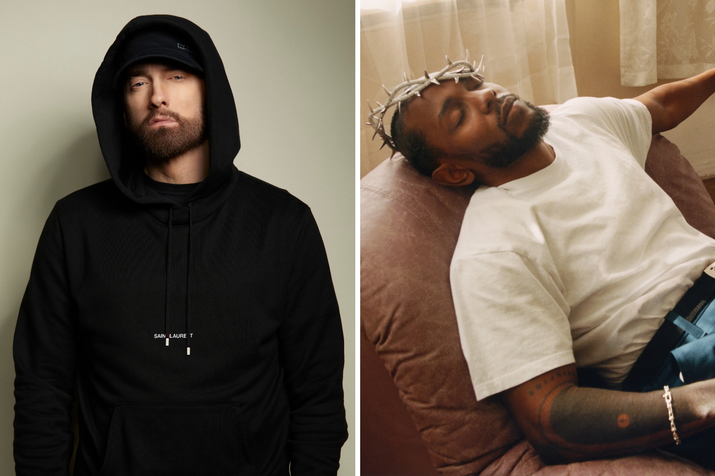 Eminem ja Kendrick Lamar. Kendrick Lamar ja Eminem tekevät historiaa YouTubessa.